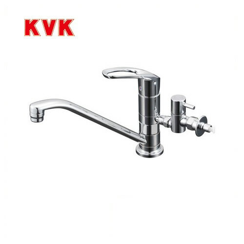KM5011UTTU KVK キッチン水栓 キッチン用水栓 シングルレバー式混合栓 流し台用 取付穴兼用型：φ33mm〜φ47mm 分岐止水栓付 泡沫 省施工仕様 キッチン用 混合水栓 キッチン 水栓 蛇口 キッチン水栓金具 ワンホールタイプ