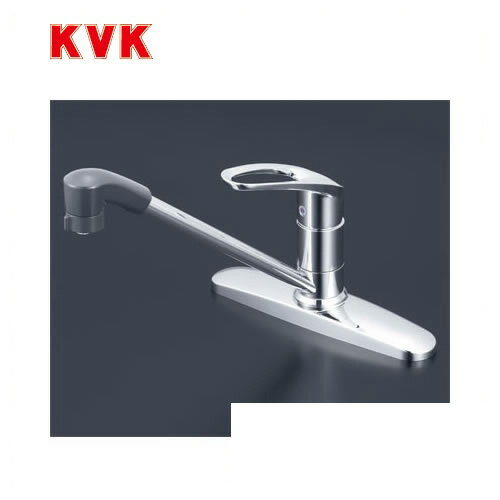 乐天商城 - [KM5091ZTF]KVK キッチン水栓 流し台用シングルレバー式シャワー付混合栓 ツーホールタイプ 2穴 【送料無料】 おしゃれ