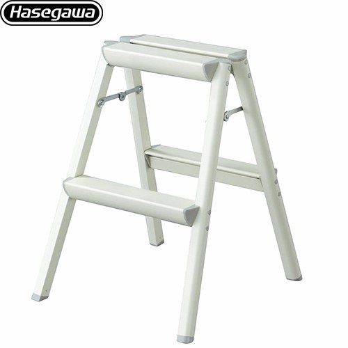 [SE-6a] 長谷川工業 はしご・脚立 踏台 SE 2段 最大使用質量：100kg ステップ幅70mm シルバー 【送料無料】【直送 代引・土日祝配送・時間指定 不可】