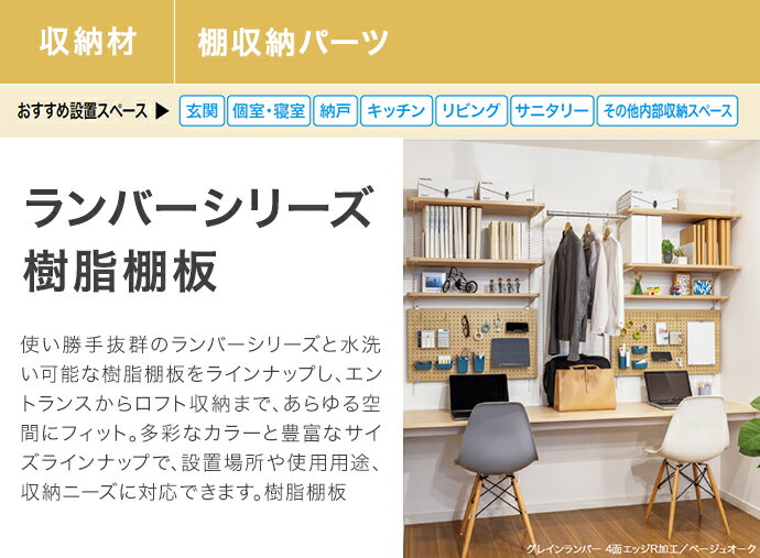 南海プライウッド 収納材 棚収納パーツ ランバーシリーズ アートランバー Oタイプ ジャストフィットサイズ 4面エッジテープ貼り 20×250×800 O20-0826-4■ 内装 収納 激安 住宅設備 住設 建築材料 DIY 2