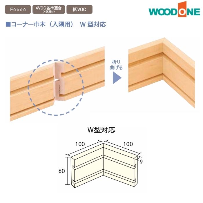 ウッドワン WOODONE 造作材 DLBIW01-□ 洋風