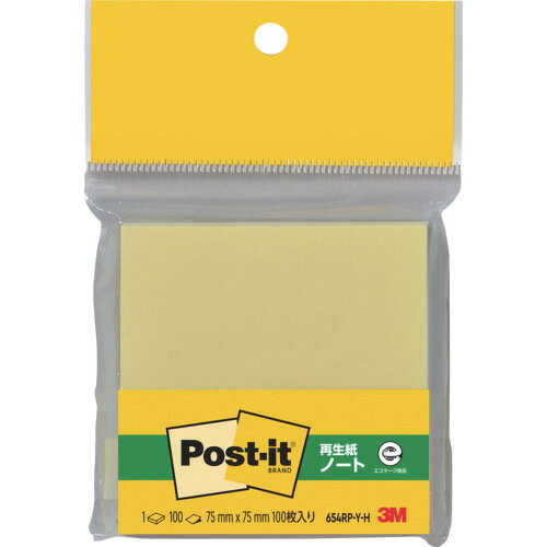 特長 ●古紙100%の再生紙を使用し、環境保全を考え、資源をムダなく使用しています。 ●正方形タイプで、ちょっとした詳しい伝言、情報整理などに便利なサイズです。 ●ポスト・イット75X75mm100枚イエロー 質量・質量単位 ●49.0g 【メーカー名】スリーエム　ジャパン（株）オフィスマーケット販売本部 【メーカー品番】654RP-Y-H