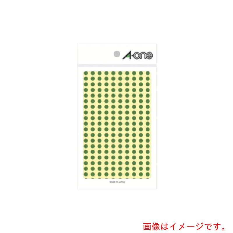 【メール便対応】スリーエム ジャパン　3M　エーワン［［TM上］］　カラーラベル　丸型　5mmΦ　緑　（9枚入）　【品番：07063】