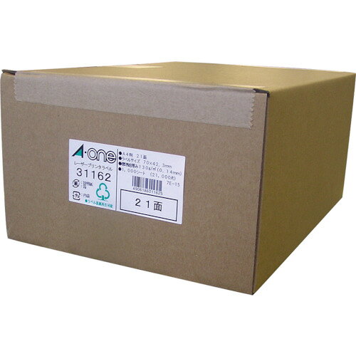 スリーエム ジャパン　3M　ラベルシール（レーザープリンタ）21面　（1000枚入）　【品番：31162】