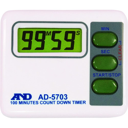 【メール便対応】エー・アンド・デイ（A&D）　100分形デジタルタイマー　AD−5703　【品番：AD-5703】