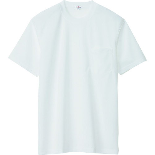 アイトス（AITOZ） 吸汗速乾（クールコンフォート）半袖Tシャツ（ポケット付）（男女兼用） ホワイト L 【品番：10576-001-L】