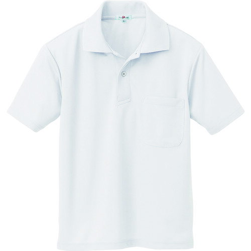 アイトス（AITOZ） 吸汗速乾（クールコンフォート）半袖ポロシャツ（男女兼用） ホワイト S 【品番：10579-001-S】