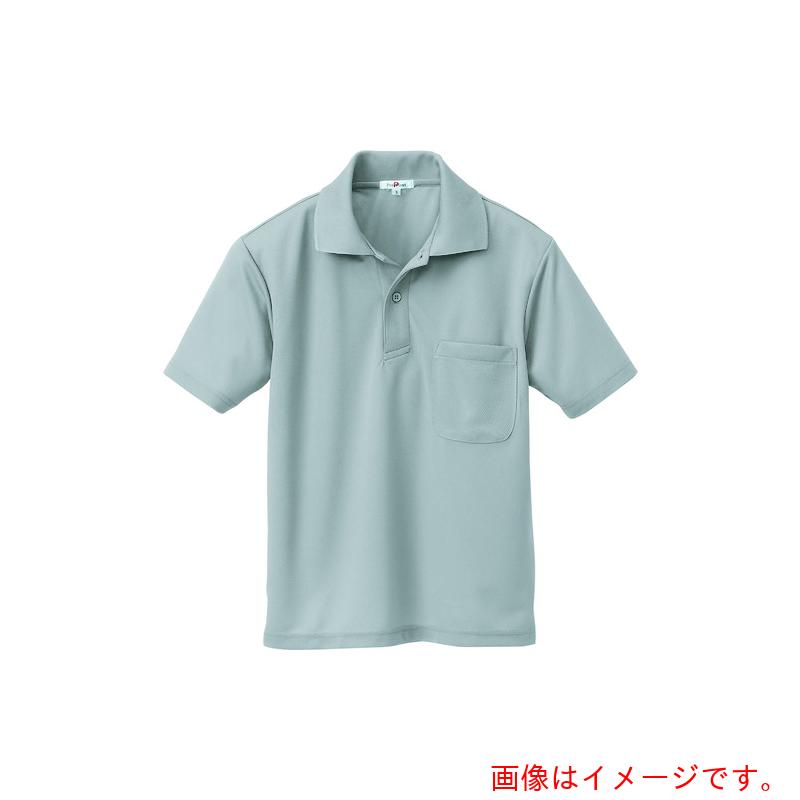 アイトス（AITOZ） 吸汗速乾（クールコンフォート）半袖ポロシャツ（男女兼用） グレー SS 【品番：10579-004-SS】