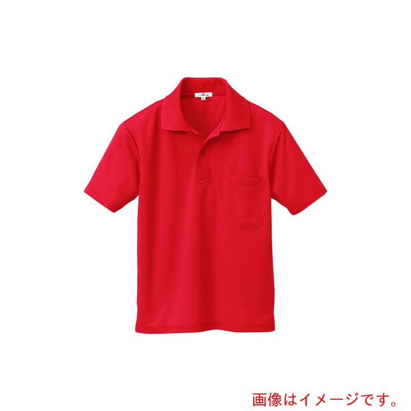 アイトス（AITOZ） 吸汗速乾（クールコンフォート）半袖ポロシャツ（男女兼用） レッド LL 【品番：10579-009-LL】