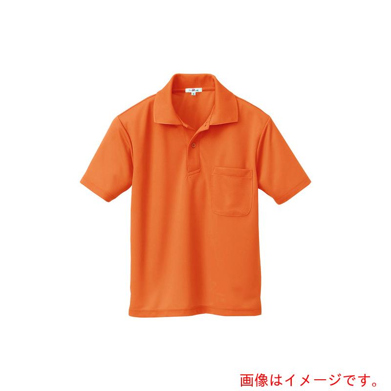 アイトス（AITOZ） 吸汗速乾（クールコンフォート）半袖ポロシャツ（男女兼用） オレンジ L 【品番：10579-063-L】