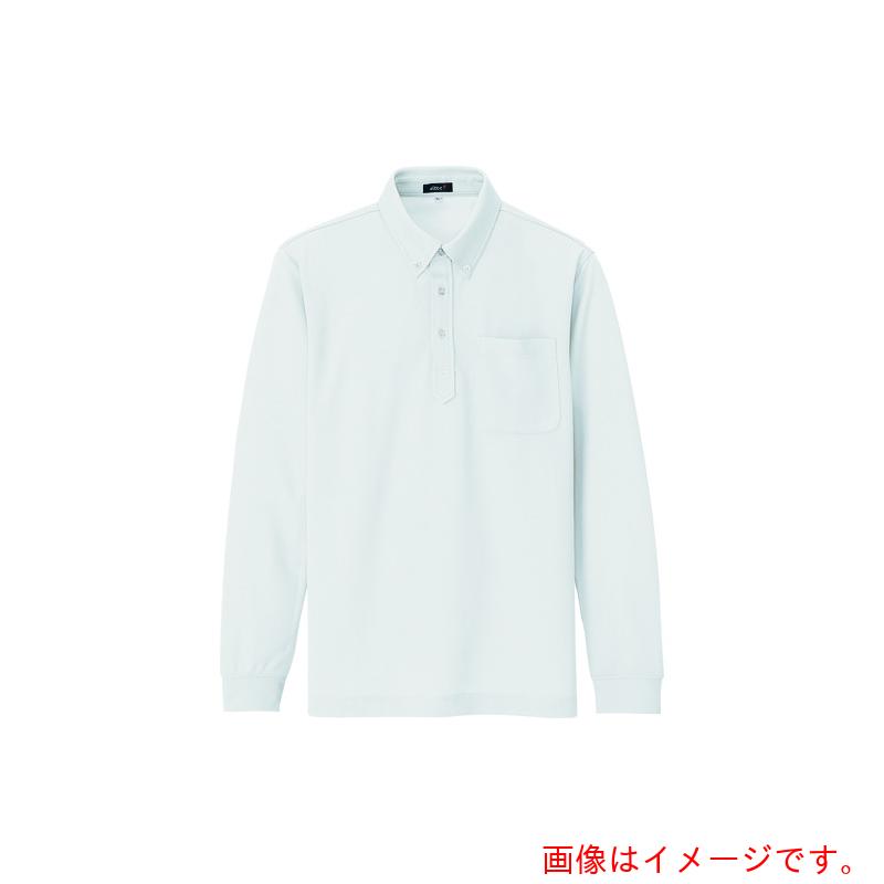 アイトス（AITOZ） 吸汗速乾（クールコンフォート）長袖ボタンダウンポロシャツ（男女兼用） ホワイト 4L 【品番：10598-001-4L】