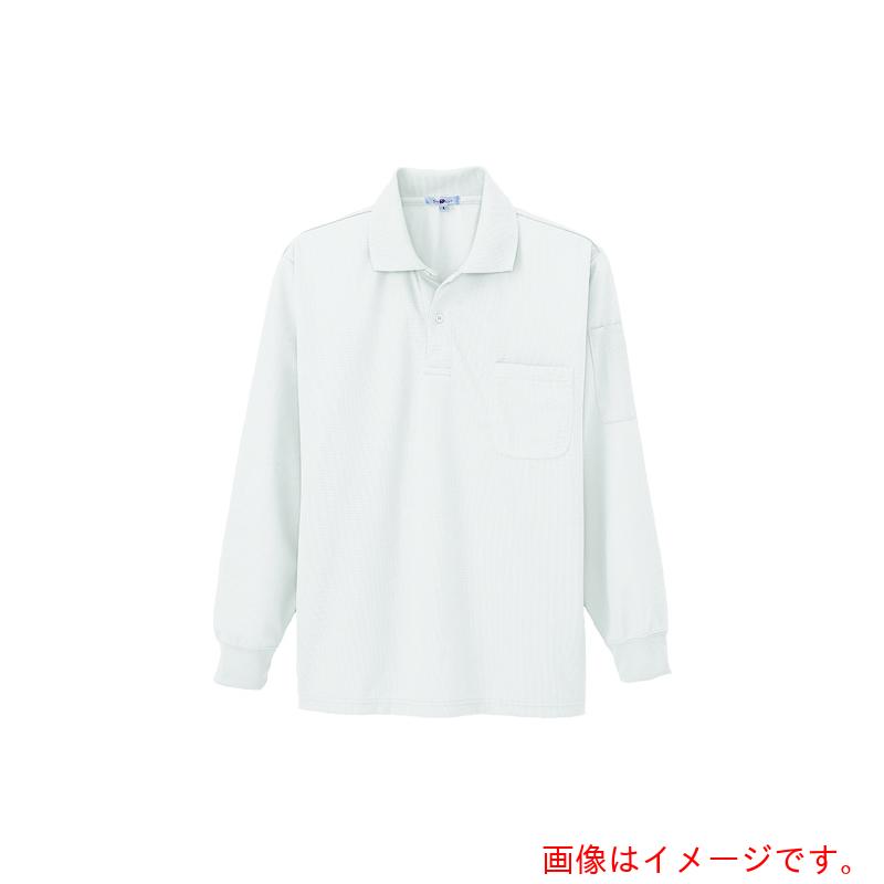 アイトス（AITOZ） 吸汗速乾（クールコンフォート）ペン差し付長袖ポロシャツ（男女兼用） ホワイト 4L 【品番：10600-001-4L】