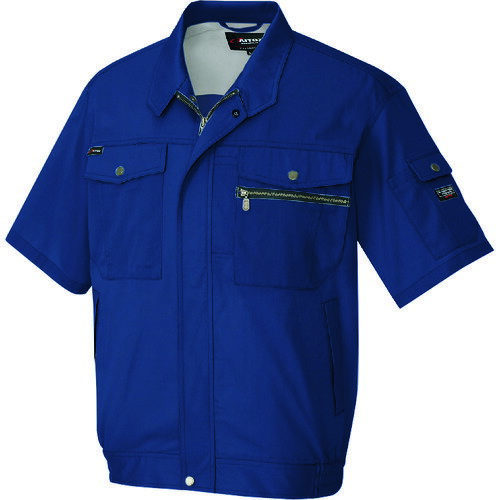 アイトス（AITOZ）　半袖ブルゾン（男女兼用）　ネイビー　3L　【品番：3232-008-3L】(4)