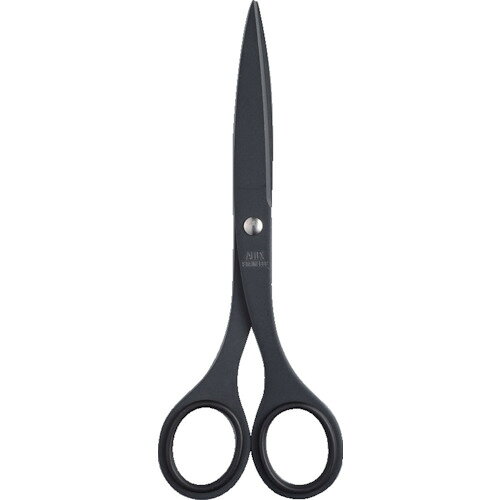 【メール便対応】林刃物 ALLEX 事務用はさみ(中)フッ素コート S−165F ブラック 【品番:11150B】