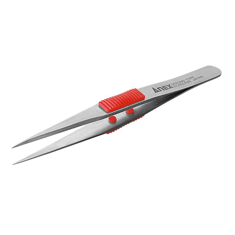 樂天商城 - 【メール便対応】アネックスツール　ラバーグリップ付 ステンレスピンセット 強力型120mm （SUS410）　【品番：210】【JAN：4962485096014】