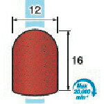 アルゴファイルジャパン（ARGOFILE）　キャップサンダー丸　セラミック砥粒＃80　Φ12X16　【品番：AS421C】(4)