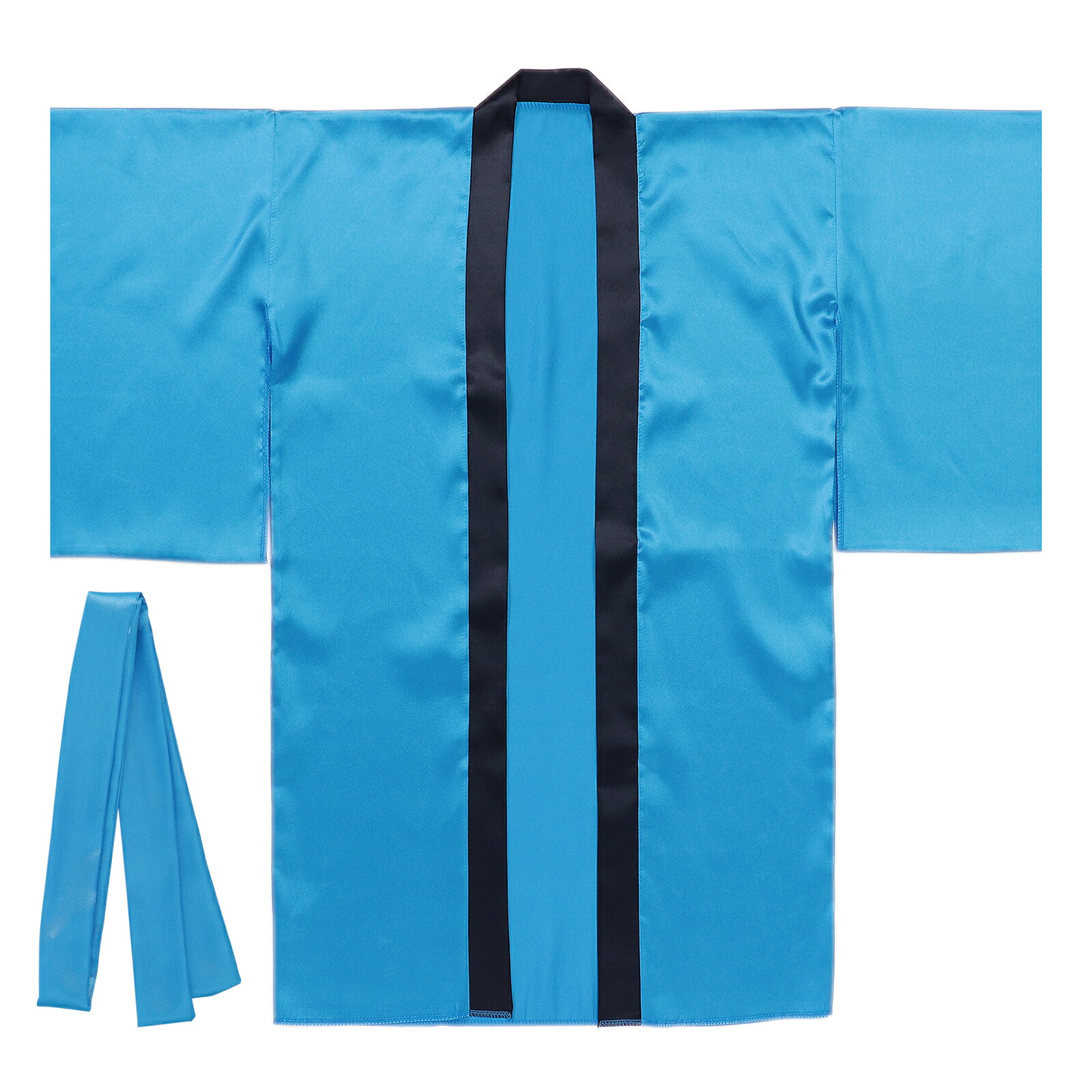 アーテック　ArTeC　ソフトサテンロングハッピ袖付 青M （ハチマキ付）　【品番：18610】