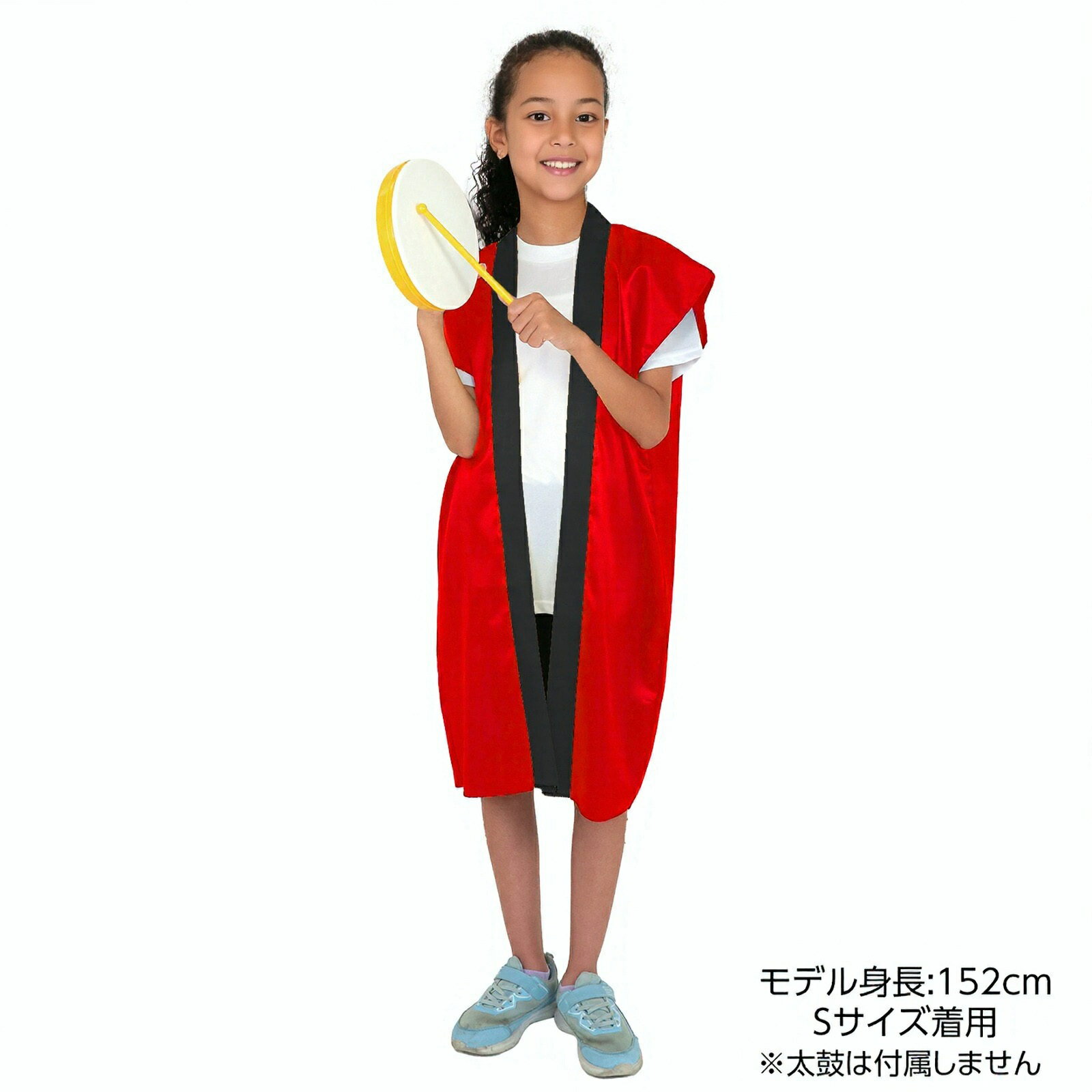 アーテック　ArTeC　ソフトサテンロングハッピ 赤 L　【品番：19426】