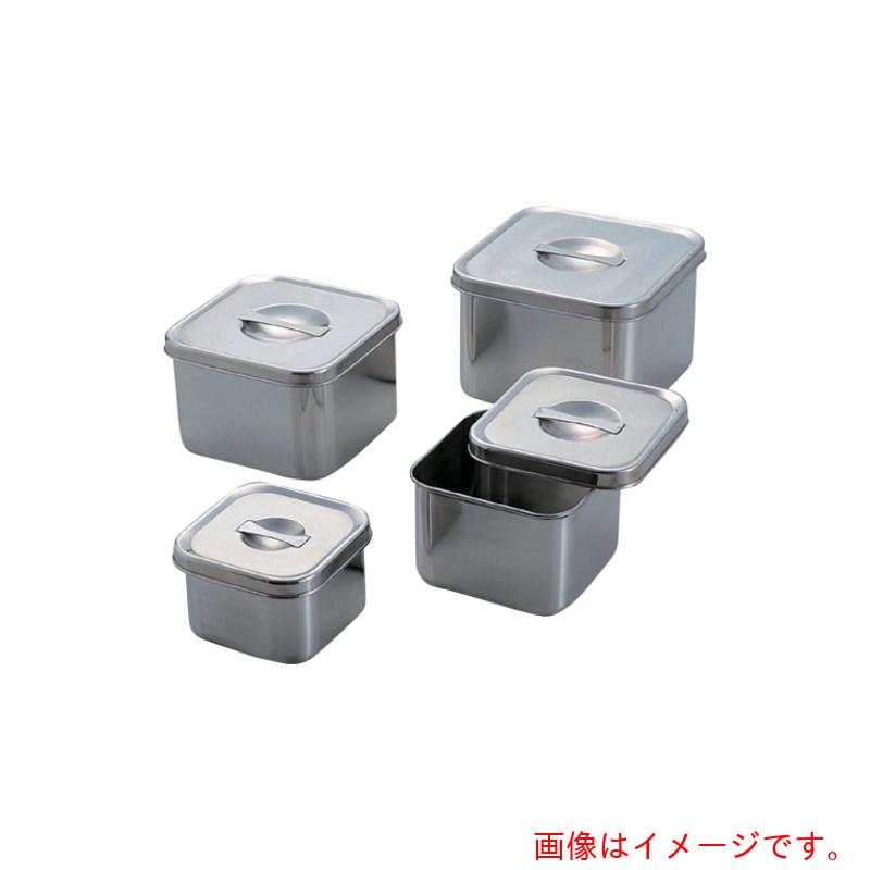 アズワン　AS　ステン角型ポットNO．4フタ付き　【品番：5-186-03】