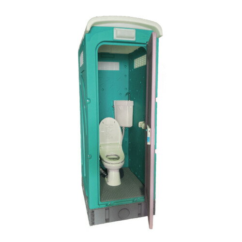 【別途送料あり】旭ハウス工業　AUトイレ　水洗タイプ　洋式　温水洗浄便座（脱臭機能あり）付き　グリ..