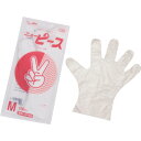 旭創業(Asahi) バイオマス ポリエチレン手袋 ニューピース袋入M(100枚入) 【品番:11408】
