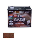 アサヒペン 油性 木部・防虫・防腐ステインEX 7L チーク 【品番:4970925525512】