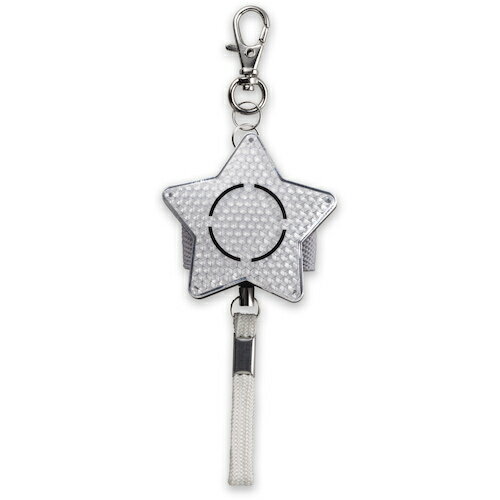 特長 ●夜も安心な、車のライトに反射する防犯ブザーです。 ●ランドセルに付けてもぶらぶらしないベルトつき。 ●引き抜けるピンプラグ採用。 仕様 ●音量(dB)：88 ●色：ホワイト ●幅(mm)：52 ●奥行(mm)：31 ●高さ(mm)：...