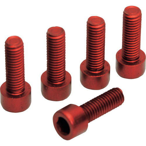 【メール便対応】ワールドツール（アストロプロダクツ）　5PC　ボトルケージ用ボルト　レッド　（5個入..