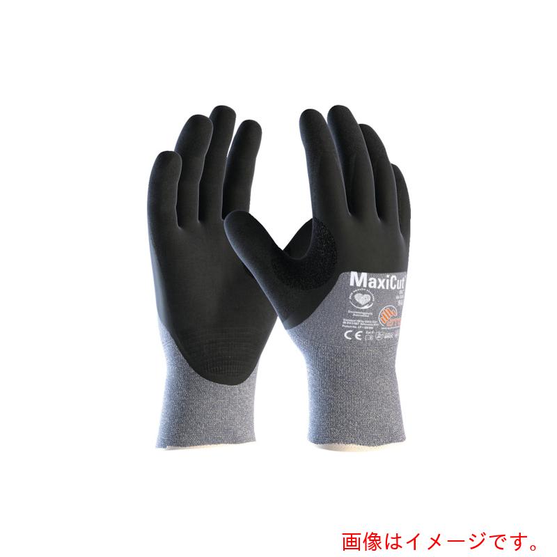 特長 ●耐切創・耐水・耐油性と快適・柔軟・作業性を備えた手袋で、油を扱う環境で切創事故の危険性が高い精密作業に最適です。 ●ハイグレードニトリルコーティングにより、優れた耐水・耐油機能を備えた手袋です。 ●独自の特殊高機能繊維により耐切創と快適性を両立しています。 ●親指と人差し指間の指又を補強することで耐切創性と耐久性を向上させました。 ●マイクロカップ・ノンスリップグリップ加工により、油や水のある作業において安定した優れたグリップ力を発揮し、手の疲労を軽減して安全性を高めます。 ●国際NPOスキン・ヘルス・アライアンスによって皮膚科学的に安全と認証されている手肌にやさしい手袋です。 ●洗浄してから包装しているのでより清潔な手袋をお使い頂けます。 用途 ●油を扱う環境で切創事故の危険性が高い精密作業に。 仕様 ●色：ブルー/ブラック ●サイズ：S ●全長(cm)：22.0 ●手のひら周り(cm)：20.8 ●中指長さ(cm)：8.0 ●厚さ(mm)：1.3 ●ゲージ数：18 ●EN388 2016規格：4442C ●すべり止め：あり ●コーティング：4分の3 ●Oeko-Tex100認証 ●スキン・ヘルス・アライアンス認証 ●REACH準拠 ●Sanitized加工 ●シリコーンフリー 材質 ●繊維部：UHMWPE繊維、ガラス繊維、ナイロン、スパンデックス ●すべり止め部：ニトリルゴム 質量・質量単位 ●82.0g 注意事項 ●EN388カットレベルは測定データに基づいており、保証値ではありません。 ●耐切創性手袋は絶対に切れない手袋ではありません。 【メーカー名】ATG社 【メーカー品番】44-505-S