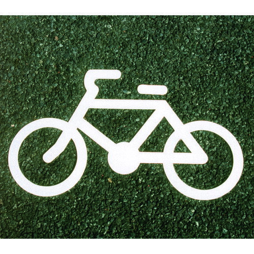 アトムサポート　アトムペイント　フロアサイン　自転車マーク　（幅62cmx高さ35cm）　【品番：00001-03692】