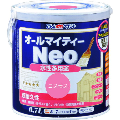 乐天商城 - 【別途送料あり】アトムサポート　アトムペイント　水性オールマイティーネオ　0．7L　コスモス　【6個】　【品番：00001-18933】