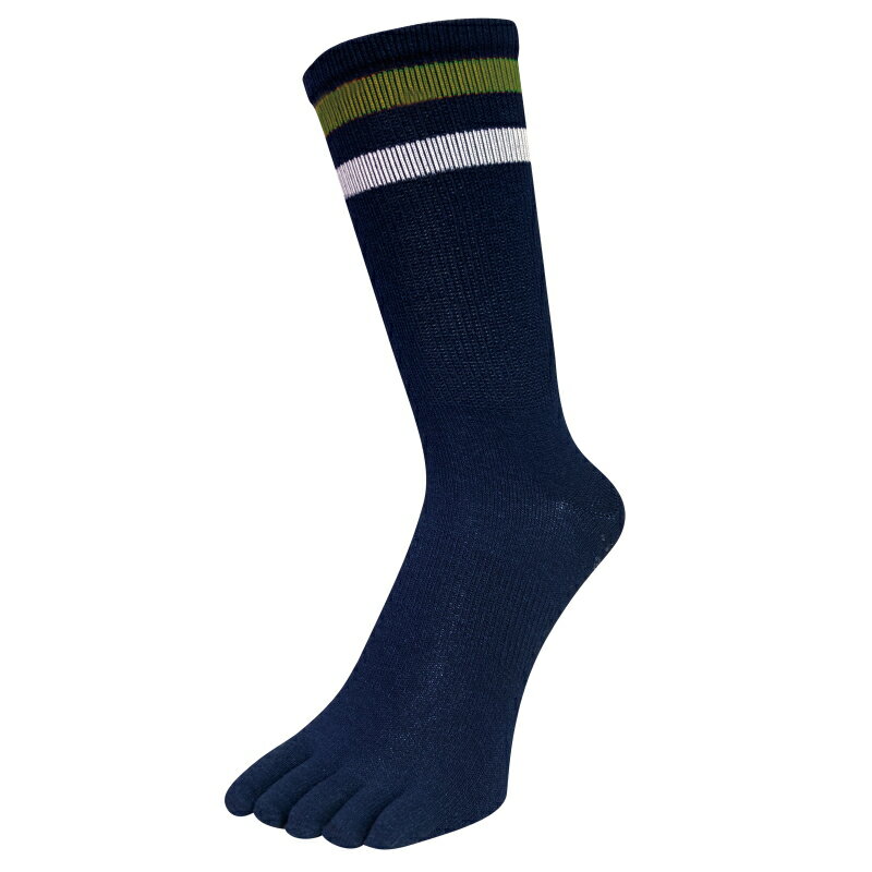 【メール便対応】アトム　サラスキン5本指ソックス　ネイビー　M　【品番：5551-2】