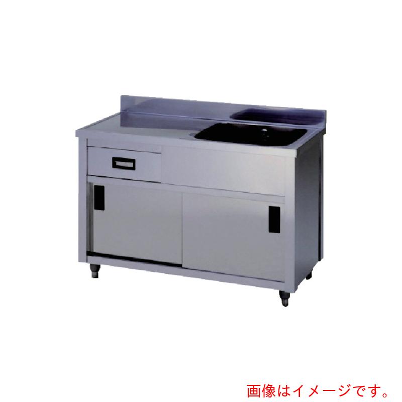 【別途送料あり】東製作所（azuma）　一槽水切キャビネットシンク左水槽　1200×600×800　【品番：APM1-1200H-L】