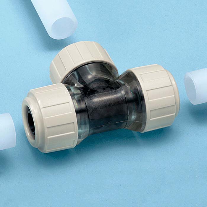 バクマ工業　ハードロック ワンタッチ継手 架橋ポリエチレン管継手 チーズ（ETP）　【品番：ETP-16×13】