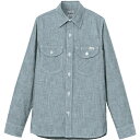 ボンマックス(BONMAX) Leeワークウェア メンズシャンブレー長袖シャツ ブルー XXL 【品番:LCS46003-7-XXL】