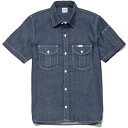 ボンマックス(BONMAX) Leeワークウェア メンズワーク半袖シャツ インディゴネイビー XL 【品番:LWS46002-8-XL】