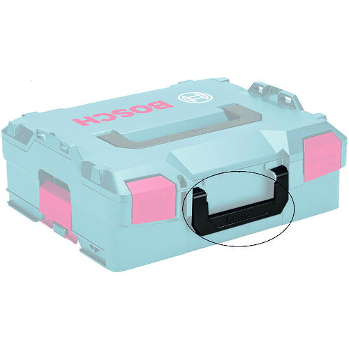 特長 ●L-BOXX 102N型ボックスS用フロントハンドルです。 仕様 ●内容：フロントハンドル（L-BOXX102N、136N用） ●L-BOXXパーツ 質量・質量単位 ●50.0g 【メーカー名】ボッシュ（株） 【メーカー品番】1600A01927