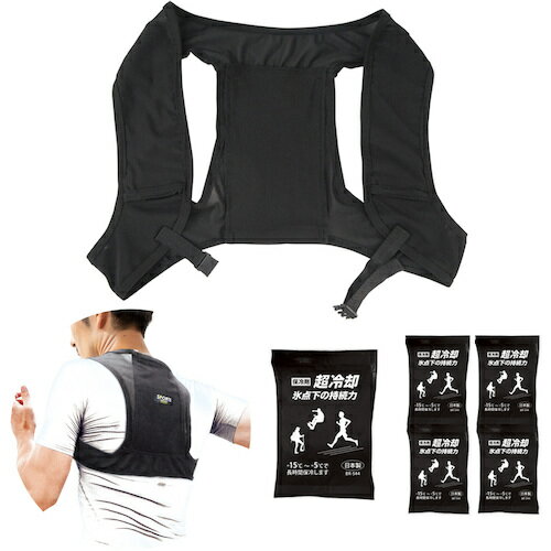 【別途送料あり】ブレイン（BRAIN） アイスバック（R）スポーツ胸ベルト付（背中用保冷剤1個、脇用保冷剤2個付） 【品番：BR-543】