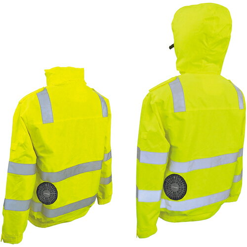 ブレイン（BRAIN）　7．4V　車用高視認性　安全空調エアコン（R）ジャケットのみ　イエロー　LLサイズ..