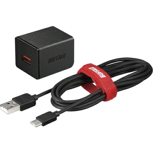 【別途送料あり】バッファロー（BUFFALO） AC-USB 2．4A 1ポートType Cケーブル 1．5m ブラック 【品番：BSMPA2402P1CBK】