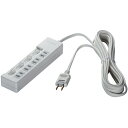 【法人限定】バッファロー(BUFFALO) 2ピン式電源タップ 4個口 個別スイッチ 5m ホワイト 【品番:BSTAPSW2450WH】