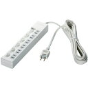 バッファロー(BUFFALO) 2ピン式電源タップ 6個口タイプ 雷サージ防止/個別スイッチ付 3m ホワイト 【品番:BSTAPSW2630WH】
