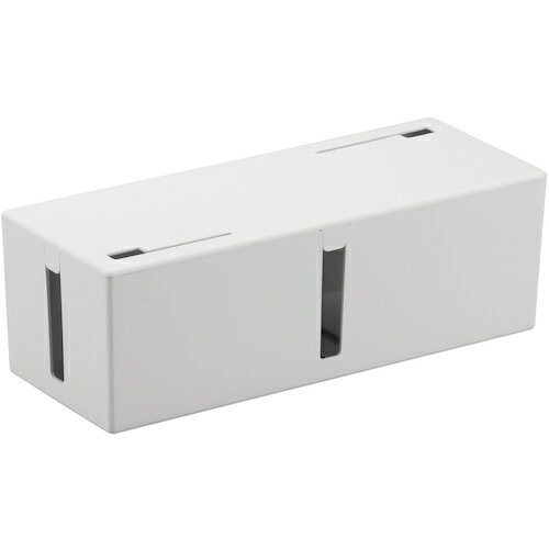 バッファロー（BUFFALO）　ケーブルボックス　電源タップ＆ケーブル収容　Lサイズ　ホワイト　【品番：..