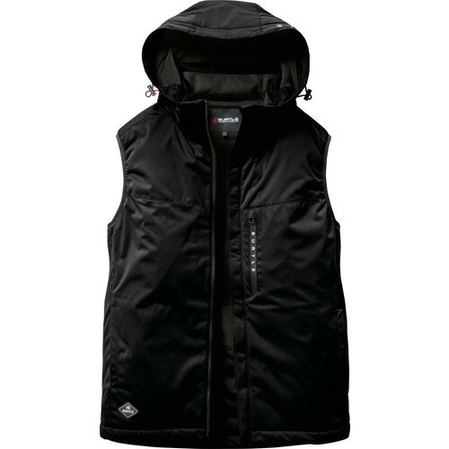 バートル　BURTLE　ストレッチフーディ防寒ベスト3264−35−Mブラック　【品番：3264-35-M】