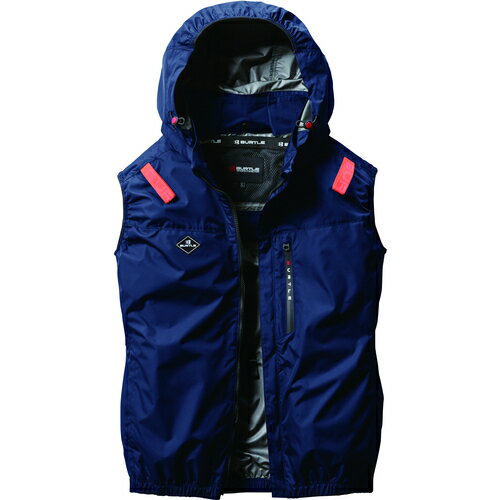 特長 ●風がボディ全体を駆け巡るサイドファン取付設計モデルです。 ●遮熱効果（-5度）に優れたアルミ加工と撥水性を備えたソフトシェル素材を採用しています。 仕様 ●色：ネイビー ●サイズ：XL ●ヘルメット対応フード（脱着可能） ●フルハーネス対応 質量・質量単位 ●350.0g 【メーカー名】（株）バートル 【メーカー品番】AC2064-03-XL