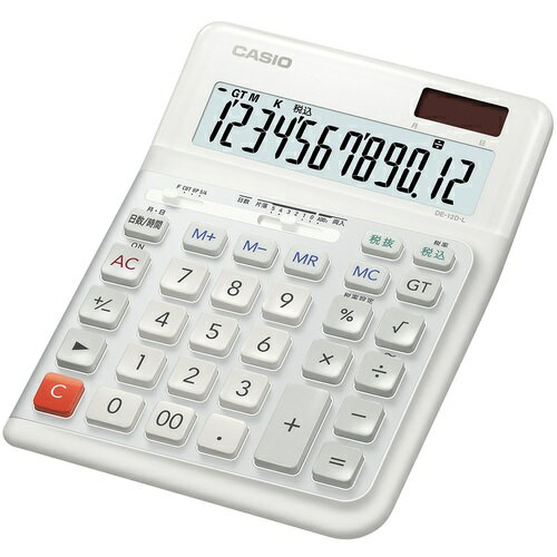カシオ計算機（CASIO） 人間工学電卓左手用 DE-12D-L-WE 【品番：DE-12D-L-WE-N】
