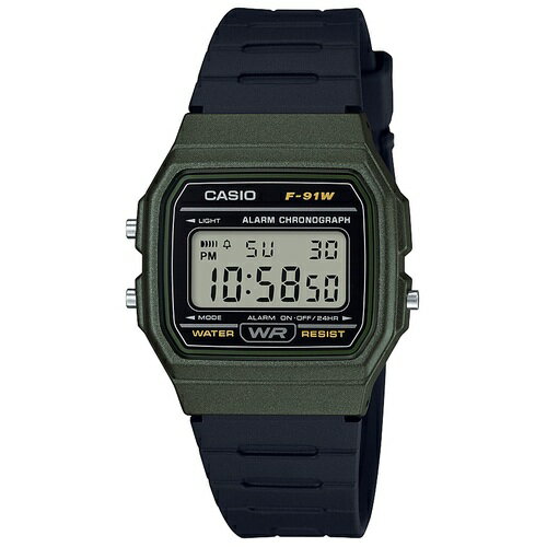 乐天商城 - 【メール便対応】カシオ計算機（CASIO）　デジタルウオッチ　カシオコレクションポップ　日常生活防水　【品番：F-91WM-3AJH】