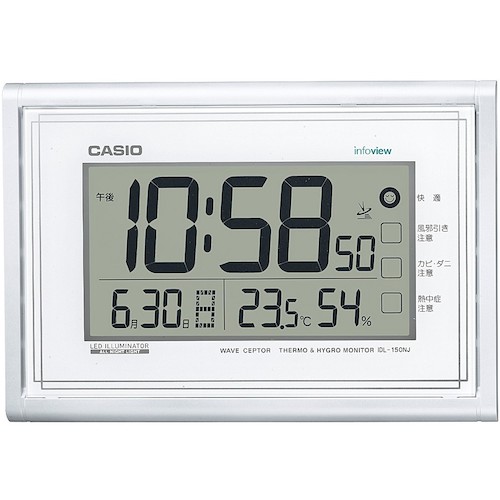カシオ計算機（CASIO）　カシオ電波掛置時計　【品番：IDL-150NJ-7JF】