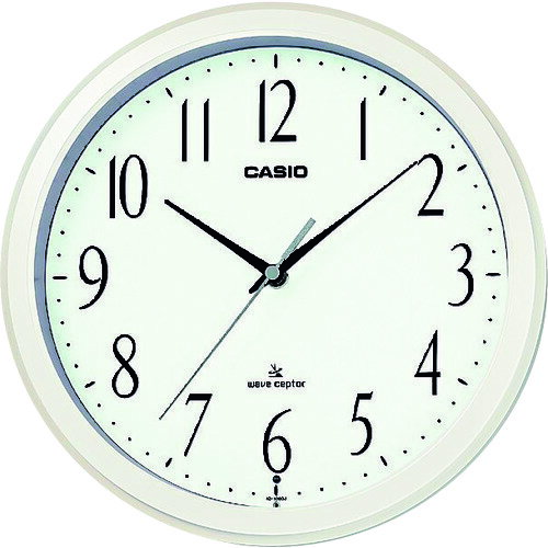 CASIO - カシオ計算機（CASIO）　電波掛け時計　直径268mm　パールホワイト　【品番：IQ-1060J-7JF】