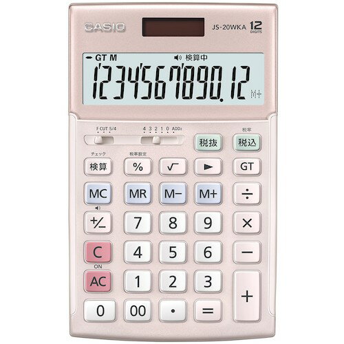 カシオ計算機（CASIO）　本格実務電卓（検算タイプ・5年保証）　【品番：JS-20WKA-PK-N】